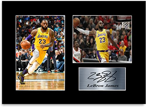Lebron James Los Angles Lakers Player A4 Gedrucktes Autogramm-Foto-Passepartout Geschenk