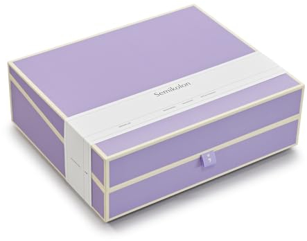 Semikolon 370090 Dokumentenbox - Aufbewahrungs-Box für Dokumente A4-31,5 x 26 x 10 cm - lilac silk lila