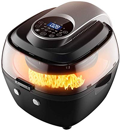 Friteuse à air, friteuse à air électrique 5 L avec technologie d'élimination des graisses et taille extra large pour toute la famille, contrôle de la température et minuterie de cuisson 0-60 min,