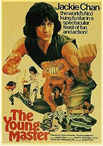 Poster Jackie Chan China Kung Fu Filmstar Vintage Poster Porträt Bilder Leinwand Malerei Poster Und Drucke Wohnkultur 50X70Cm Kein Rahmen