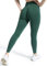 TripLong Scrunch Butt Leggings für Damen, 63,5 cm, nahtlos, hohe Taille, Micromesh-Strumpfhose, V-Rücken, Yogahose, pine green, S