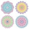 GORGECRAFT 4 Stile 16cm Blume des Lebens Fensteraufkleber Meditation Statische Fensteraufkleber Buntes Mandala Nicht Klebende Fensterfolie Kreisförmige Glasschiebetür-Aufkleber Schlafzimmer Aufkleber