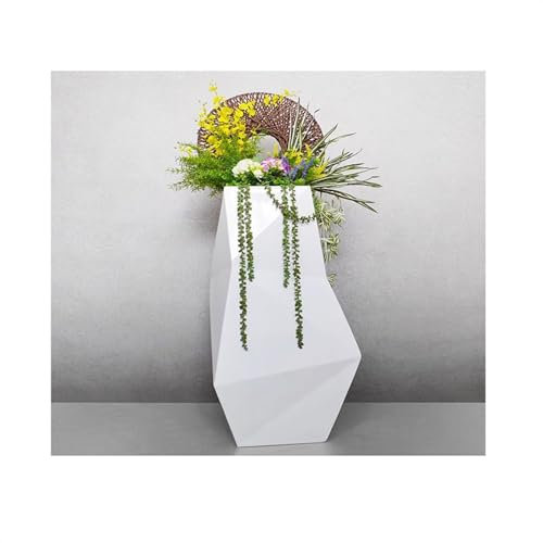 Combinación de Fibra de Vidrio, florero Grande de pie, Conjunto de arreglo Floral Moderno para Hotel, macetas para Plantas