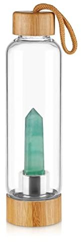 Wasserflasche Aus Natürlichem Quarzkristall Natürlicher Kristall Punkt Heilung Obelisk Wand Punkt Reiki Heilkristall Elixier-Glas-Wasserflasche Zur Herstellung Von Mit Kristall Angereichertem Wasser (