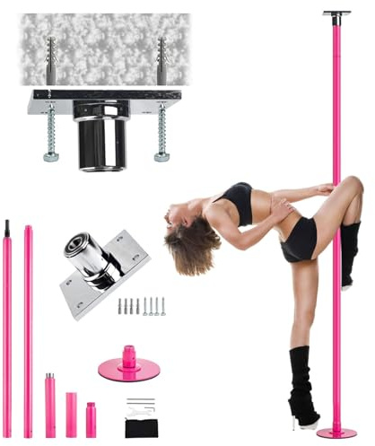 Dauerhafte Tanzstange aus Premium-Silikon, freistehende Pole-Dance-Stange für hohe Decken, 7,5-12,3 Fuß Stripper-Stange für Ganzkörpertraining und Fitness (Farbe: 2,3-2,75 m (7,5-9 ft) Tanzstange)