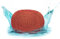 ELYFLAIR® Premium Sitzpouf wasserdicht Ø 55cm oder 45cm - Pouf für Outdoor und Indoor - Sitzhocker in Grobstrick-Optik für Garten, Terrasse, Pool - 100% recycelter Kunststoff (Terracotta, Ø55cm)