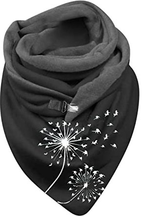 Generico Coprispalle Chiffon Stola Elegante Donna Cerimonia Sciarpa invernale da donna in cotone con stampa calda con bottone caldo Sciarpa avvolgente morbida Donna Fucsia Pashmine (B, One Size)