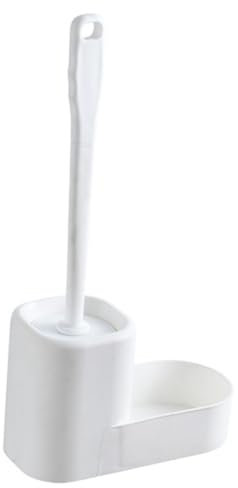 Healeved Toilet Brush White Holder Wall Mount Brush Long Handle Practical for Home Hotel