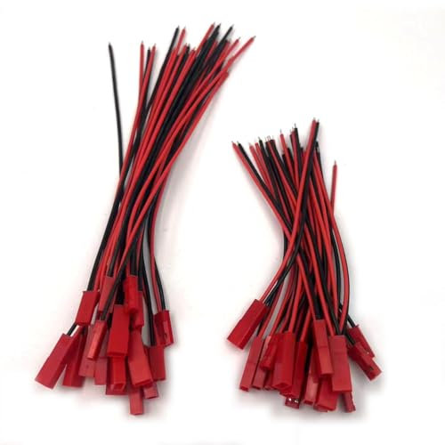 24 Paare JST Steckverbinder, 22 AWG Steckverbinder, 2 Pin Männlich Weiblichen Stecker, für LED Lampe Streife RC Spielzeug Batterie (10cm,15cm)