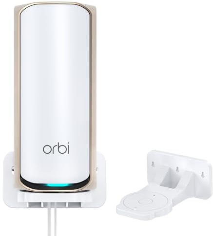XLTTYWL Orbi WiFi 7 Kit di montaggio a parete, ABS Orbit 7 staffa di montaggio ottimizza lo spazio compatibile con i sistemi Mesh Orbi WiFi 7 e tutti i router Netgear Nighthawk Wi Fi 7 (RBEWMB-10000S)