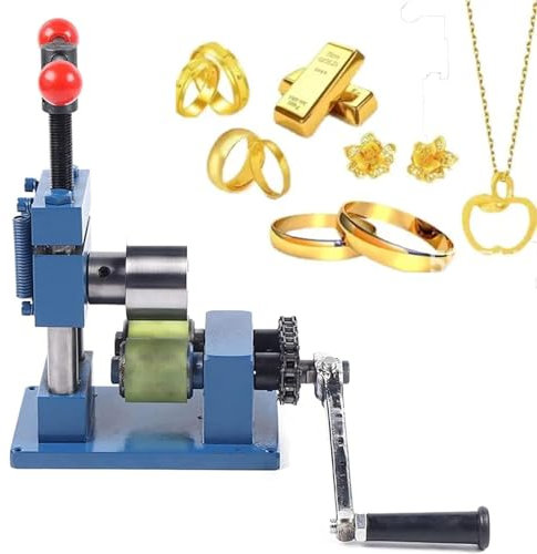 Ring Bender Tool for Jewelry Making - Hand Crank Metal Bender for Spoon Rings and Bracelets, Manual Rolling Mill Machine, DIY Jewelry Tools