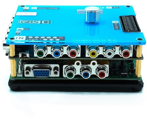 Wzxksoac Converter GBS Control Game Video Transcoder RGBS VGA Scart Ypbpr Signal to VGA HD Upscaler Upgrade