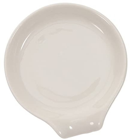 ANDRESLAD Ceramic Spoon Rest Smooth Scoop Holder Kitchen Countertop Utensil Rest Multipurpose Cooking Spoon Holder Premium Ceramic Tray