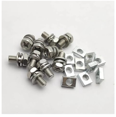 Verkleidungsschraubensatz 10 Set Universal Motorrad Roller Dirt Bike Batterie Klemmmutter Und Bolzen Schrauben M5x10mm M6x12mm 4Ah 5Ah 6AH 7Ah(M5x10mm)