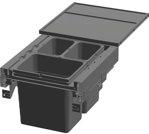 NINKA Abfalltrennsystem eins2pack Push-to-open KB 500 mm Dunkelgrau