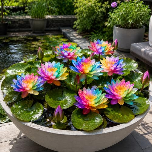 Seltene und farbenprächtige Seerosen (zur Kultivierung) – hohe Keimrate und einfach zu kultivieren,ideal für Teiche, Aquarien, Wasserlandschaften und als Geschenk-20Stk.-E