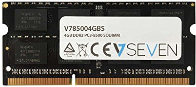 V7 V785004GBS V7 4GB DDR3 PC3-8500 - 1066mhz SO DIMM Notebook módulo de memoria - V785004GBS