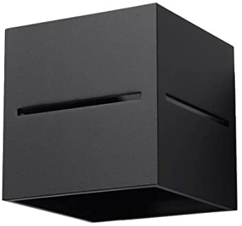 Wall lamp LED Lobo SL.0204 SOLLUX Modern Lighting Sconce Black G9 1-Light Aluminium Square for the Kitchen and the Bedroom