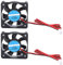 ASHATA 2PCS Lüfter DC12V 50x50x10mm, 3D Drucker Hotend Kühler Fan Hohe Drehgeschwindigkeit Kühlgebläse,2X Ventilator 2 Pin Cooling Fan Kühler Lüfter DIY Kits für 3D Drucker
