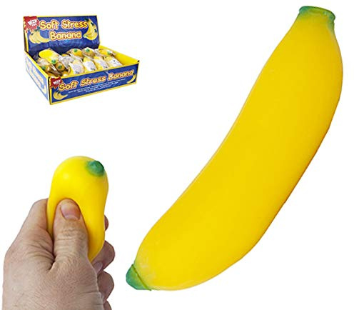PMS Mini-Banane Stressball in Bananenform, Gelb, Frucht, Stressball, 10 x 4 cm, Young Adult, Teen