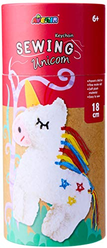 Avenir CH1628 Näh-Schlüsselanhänger Einhorn, mehrfarbig, Mittel