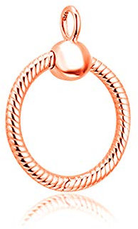PANDOCCI 2019 momenti autunnali piccolo ciondolo in argento 925 fai da te adatto per bracciali Pandora originali gioielli di moda con ciondoli (Rose Gold)