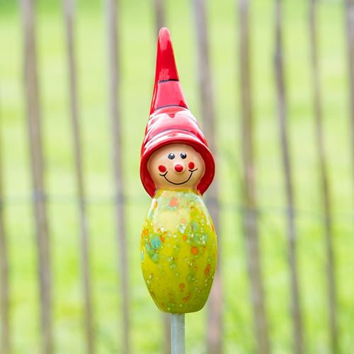 Tangoo Keramik Wichtel in grün/Gartenstecker