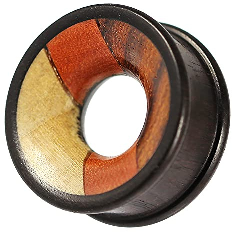 AZARIO LONDON Unisex Damen Herren Ohrschmuck - Holz