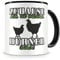 Samunshi® Hühner Tasse mit Spruch Zuhause ist Hühner Geschenk für Hühner Fans Kaffeetasse groß Lustige Tassen zum Geburtstag schwarz 300ml