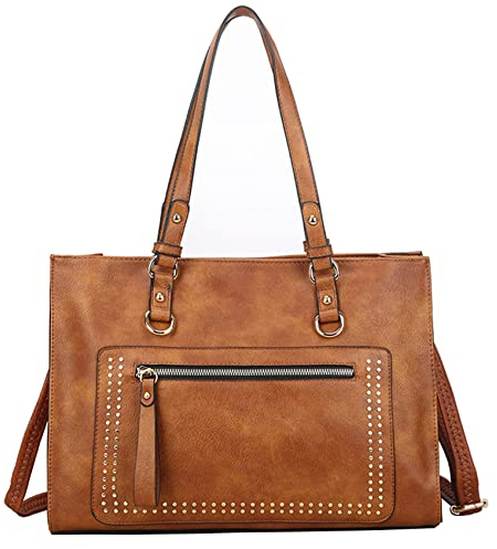 Sacmill Damen Große Kapazität Messenger Totes Bag Leder Crossbody Umhängetaschen Top Handtaschen
