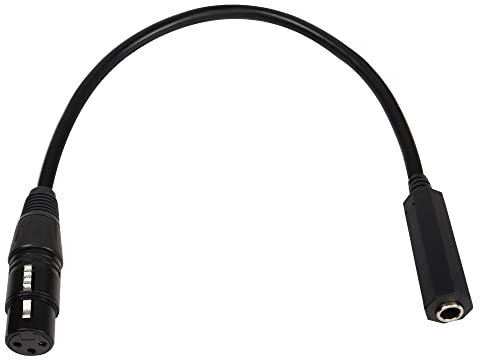 QIANRENON 6.35mm a XLR Micrófono Adaptador Cable TRS 1/4 hembra a XLR hembra Sonido estéreo Cable TRS 6.35mm a XLR equilibrio Cable, 36cm/14.2in