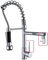 Gastro Profi Spültisch Küche Armatur Mischbatterie Wasserhahn Brause Spiralfeder Ausziehbar Farbe: Chrom