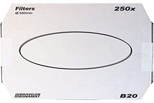 Bonamat Bravilor B20 Flachfilter Original 330mm, 250 Stk, Kaffeefilter Zubehör und Ersatzteile für kleine Haushaltsgeräte, mehrfarbig, einzigartig