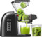 SiFENE Cold Press Juicer Machine, Wide Dual Feed Chute Slow Masticating Juicer, Anti-Clog Function, Easy Clean Juice Extractor for Whole Large Fruits & Vegetables (Black)