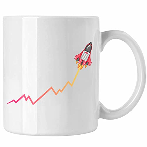 Trendation - Aktien Stocks Geschenk Crypto Trading Dividenen Tasse Stonks (Weiß)