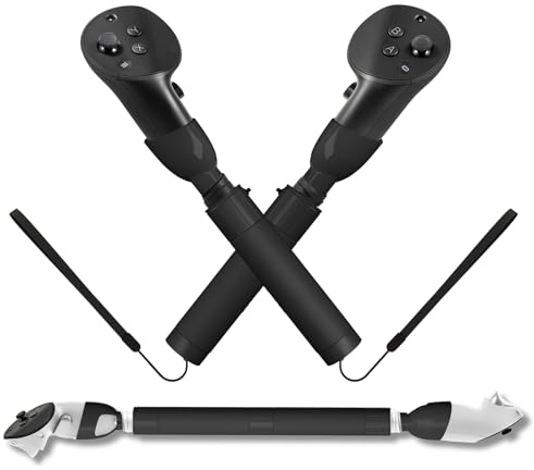 DEVASO Handle Extension Grips für Meta Quest 3 / Quest Pro, VR Game Controllers Handle Zubehör für Beat Saber, Gorilla Tag, Walkabout Mini Golf Spiele zu spielen