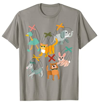 Collage of Marionettes niedliche Tierpuppen T-Shirt