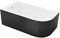 Vente-unique-Eckbadewanne - 240L - 170 x 75 x 58 cm - Ecke Links - Schwarz matt - AKINA