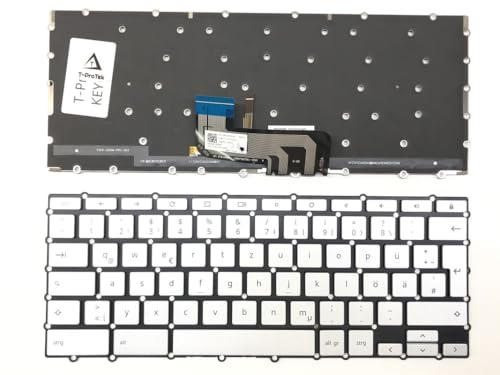 T-ProTek DEUTSCHE - Schwarz Tastatur Keyboard mit Beleuchtung kompatibel für Asus Chromebook C425