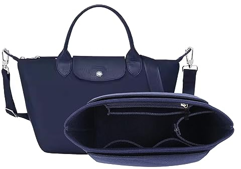 D.DUO Taschen-Organizer, Geldbörsen-Einsatz-Organizer für Longchamp Le Pliage Neo Umhängetasche (Dunkelblau, M,)