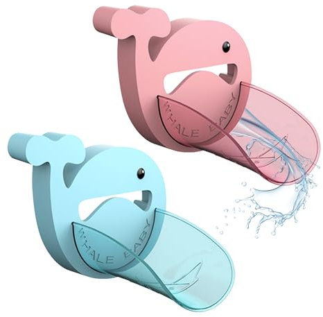 2 Wasserhahn Verlängerung Kinder,Wasserhahn Erweiterung für Kinder,Cartoon Tap Extender,Wasserhahn Anzapfung Extender Wasser-Hahn-Extender für Kleine Kinder
