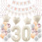 Deko 30. Geburtstag Frauen - Beige Roségold Luftballons, Dekoration, Girlande, Party Set für 30 Jahre Frau - Happy 30th Birthday