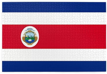 Costa Rica Flagge Druck 1000 Teile Puzzle Premium Holzpuzzle Geschenke Für Erwachsene Familie Hochzeit Abschluss Geschenk Vertikale Version