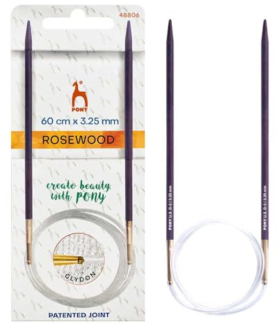 Pony Rosewood Rundstricknadeln Holz 60 cm 3,25 mm - 1 Stk