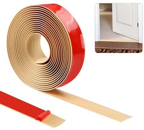600cm×5cm Threshold Strip,Carpet Door Trim Stripstrips, Floor Transition Strips, Self Adhesive Floor Door Divider Strip, Flat Laminate Profile Flooring Edge Trim Strip(Oak Grain)