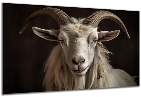 DARO Design - Wand-Bild auf 6mm HDF 30x20 cm Steinbock - Wand-Deko Bilder Geschenk
