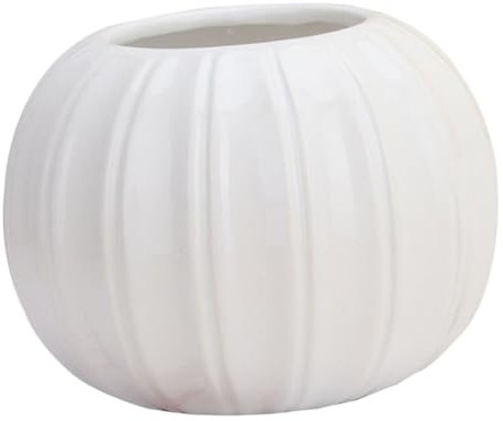 Zerodeko Vase Keramikvase Blumenvase Aus Keramik Kürbisvase Kürbis-herbstdekoration Trockenblumenvase Kürbis-bonbonglas Fläschchen Mit Weiß Trockenblumenständer Blumenarrangement