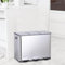 STARNINE 45L Dual Compartment Pedal Dust Bin - Removable Compartments, Soft Closing, Stainless Steel Kitchen Waste Bin (3 x 15L) (Silver)