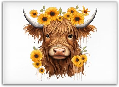 Highland Cow Kitchen Premium Glass Kitchen Cutting/Chopping Board