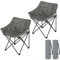 WOLTU 2er Set Campingstuhl faltbar, Klappstuhl gepolstert, Campingsessel leicht mit Tragetasche, Relaxsessel Gartenstuhl bis 120kg, für Outdoor Indoor Garten Balkon Dunkelgrau